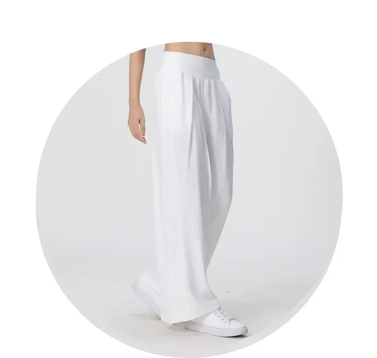 Yoga Pants Women's Loose Running Casual Pants Spring Summer Breathable Wide Leg Flare Outer Wear Sweatpants