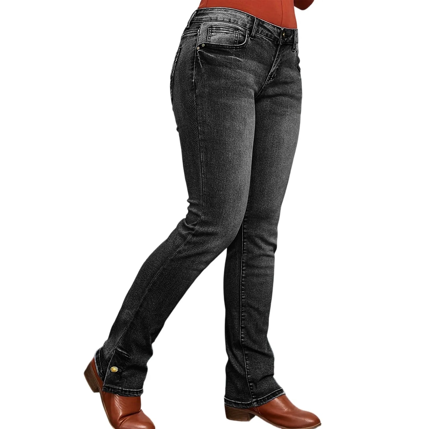 Women's Classic Denim Pants Fashion Vintage Low Waist Skinny Denim Trousers Daily Causal Versatile Trendy Streetwear Jeans