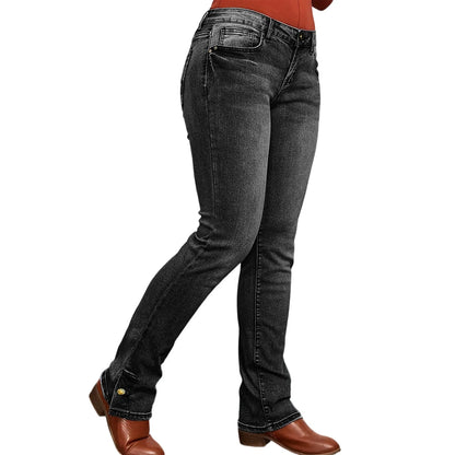 Women's Classic Denim Pants Fashion Vintage Low Waist Skinny Denim Trousers Daily Causal Versatile Trendy Streetwear Jeans