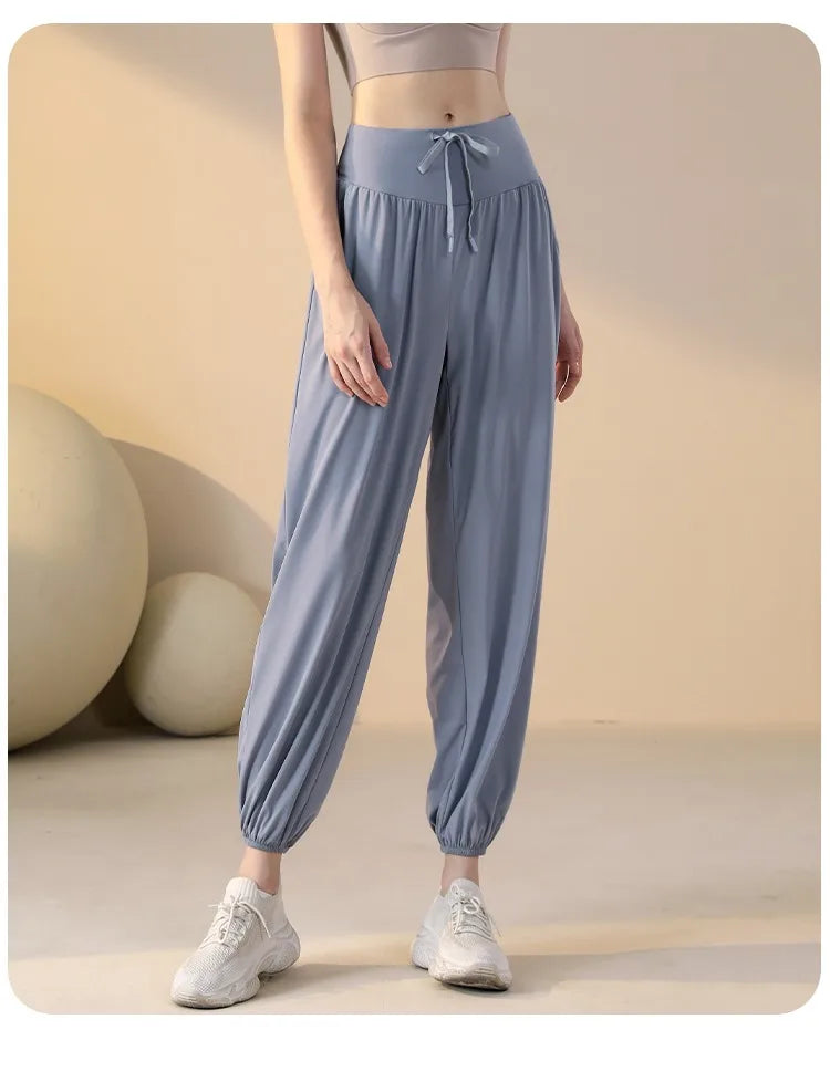 Women's Casual Loose Yoga Pants Dance Running Outdoor Sports Long Trousers Qui Dry Breathable Comfortable Sweatpants