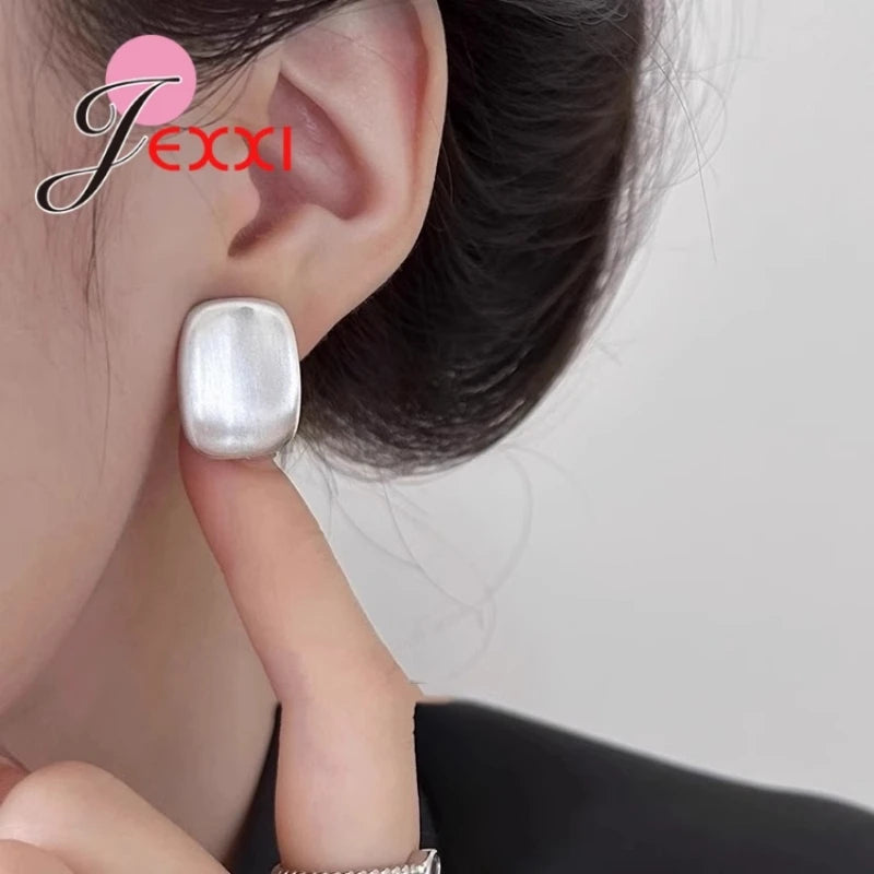 1 Pair Large Women Stud Earrings,925 Sterling Silver Gold Color Earrings Gifts for Her,Minimalist Dainty Chic Oversize Jewelry