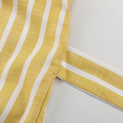 Women's Dress Sets Autumn New Striped Long-sleeved Loose Lace-up Top High-waisted Trousers Fashion Casual Suit for Women