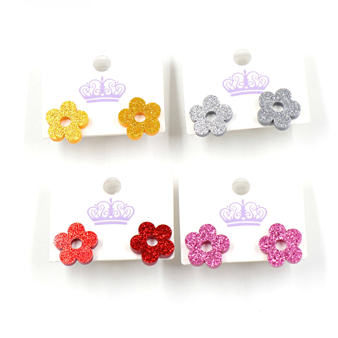 ST065 Acrylic Caterpillar Dangle Earrings Summer Earrings Glitter Acrylic Earrings