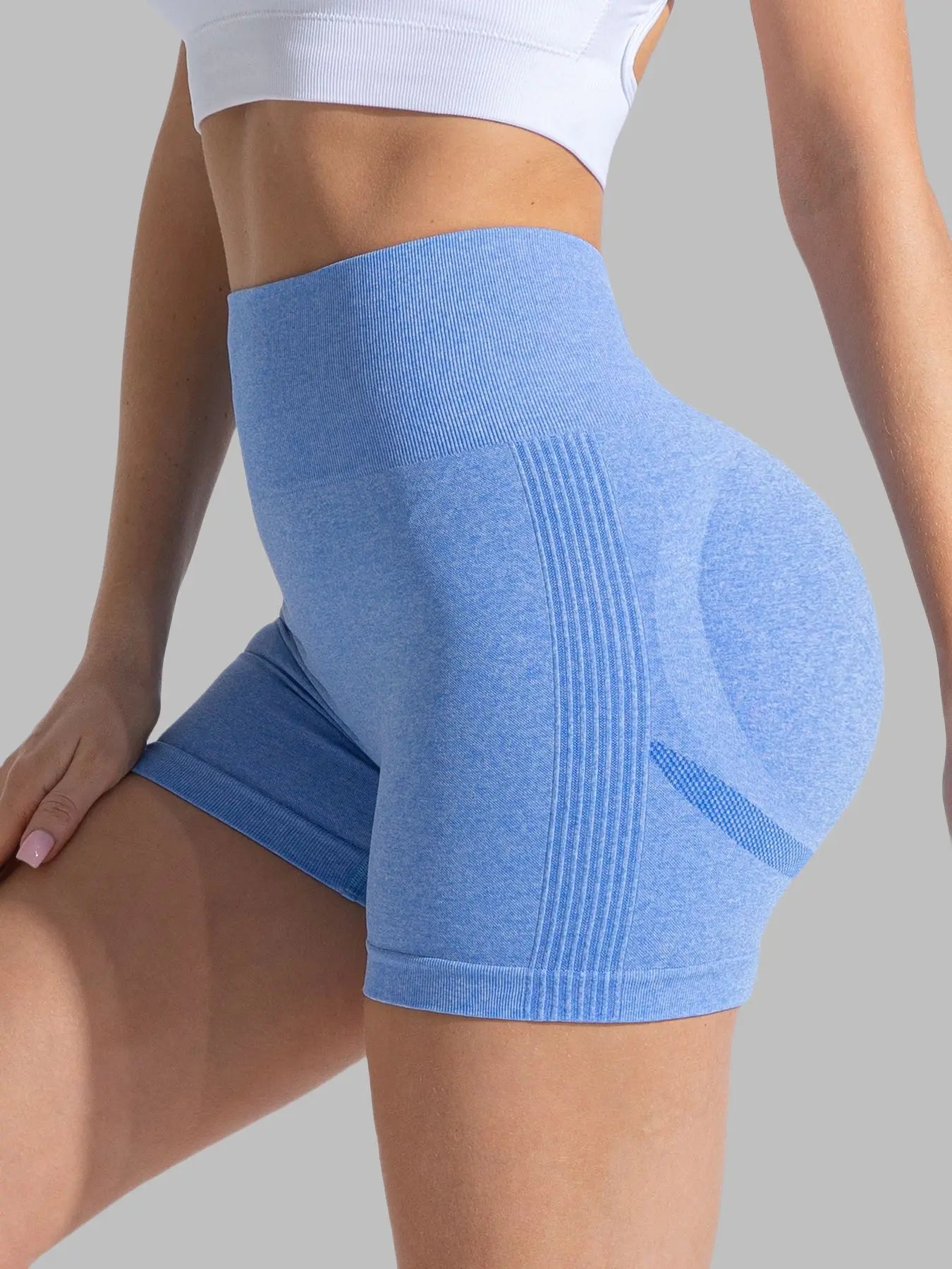 High-Waisted Hip-Lifting Yoga Pants for Women, Running Bare Sensation Breathable Fitness Pants Outer Wear Leggings, Tight Shorts