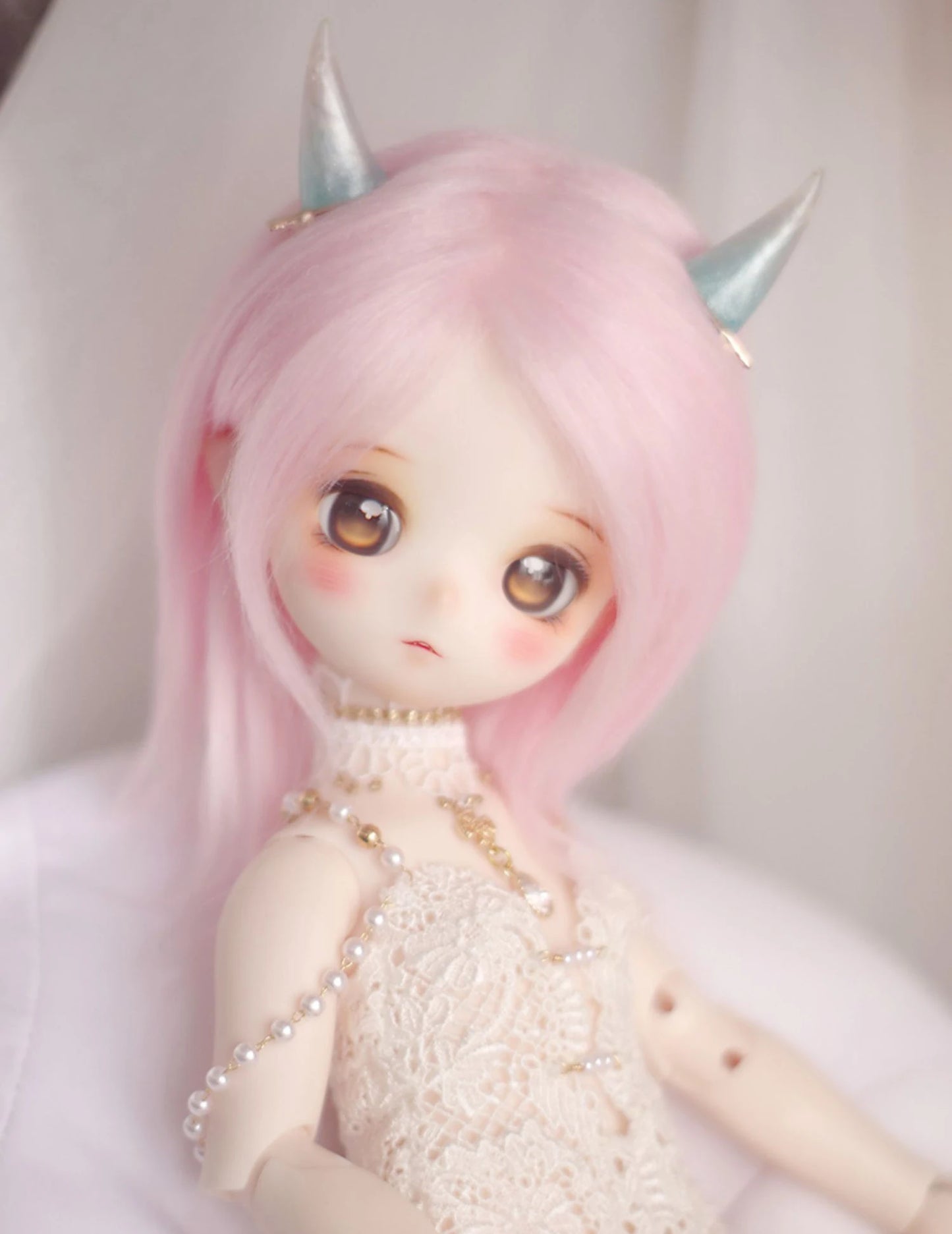 D09-P389 children handmade toy   1/12 1/8 1/6 1/4 1/3 MSD bjd doll wig red blue pink black DIY long straight hair 1pcs