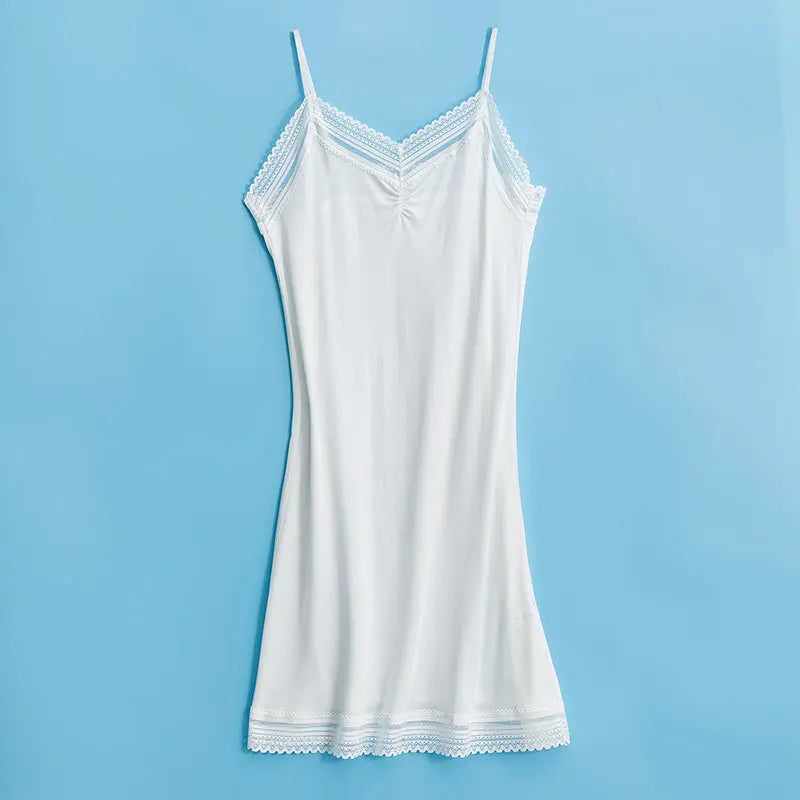 Silk Suspender Skirt Women's Loose LINED SKIRT Summer Large Bottomed Skirt Mulberry Silk Vest Skirt Bottomed