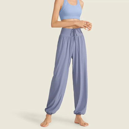 Women's Casual Loose Yoga Pants Dance Running Outdoor Sports Long Trousers Qui Dry Breathable Comfortable Sweatpants