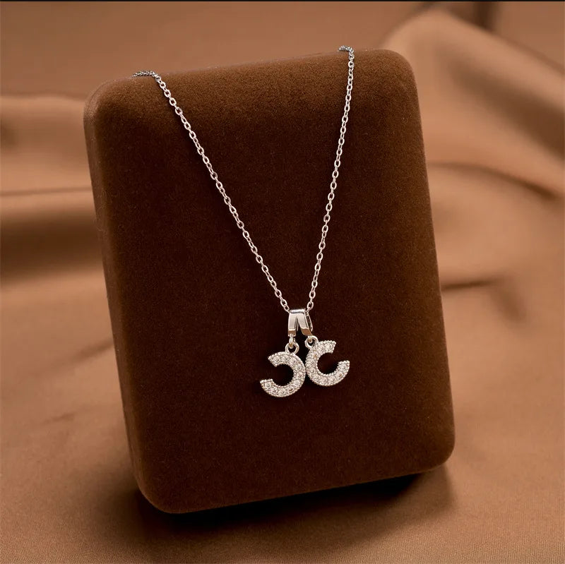 2025 New Necklace For Women, Non Fading C Letter Pendant, Light Luxury, Niche High-end, Sensational And Explosive Product
