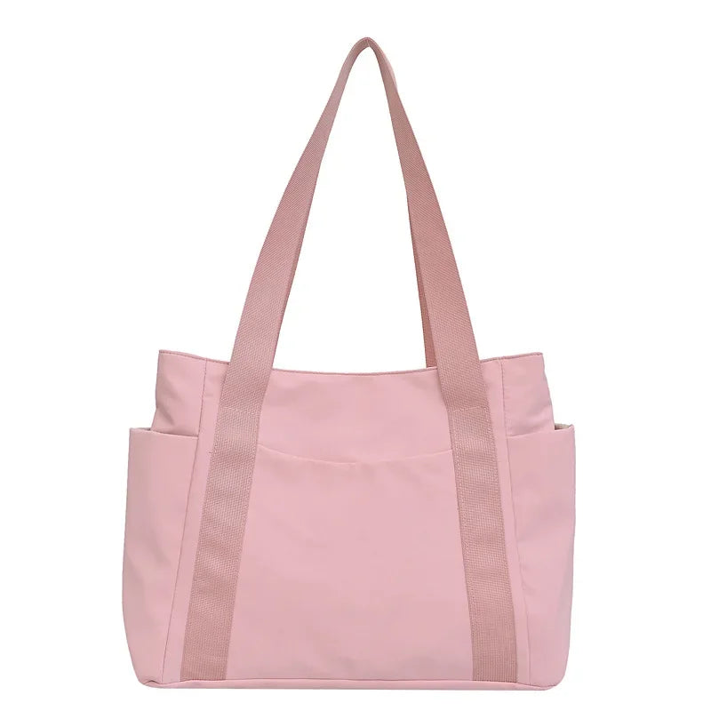 Women's Bag Solid Color Tote Bag Commuting Shoulder Bag Leisure Simple Mommy Go Out Bag Large Capacity Nylon Handbag
