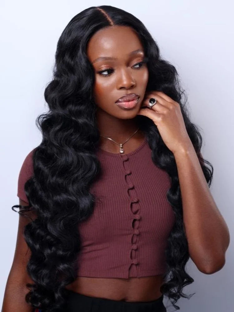 3 Bundles Brazilian Body Wave Human Hair Extension Natural Black Hair Weave Double Machine Wefted Durability 10-30Inch For Women