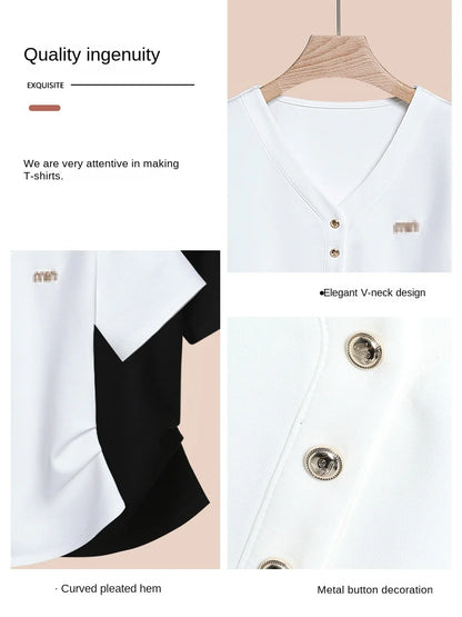 Tops Woman 2024luxury Designer Korean Fashion Summer Outfit T Shirts for Women 2024 White Shirts Y2k 3xl