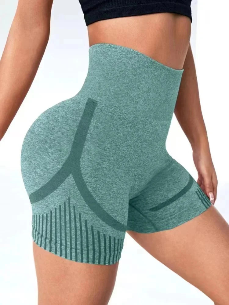 Women Yoga Shorts Women High Waist Workout Shorts Lift Butt Fitness Pants Sportswear Fitness Yoga Push Up Yoga Gym Running Short