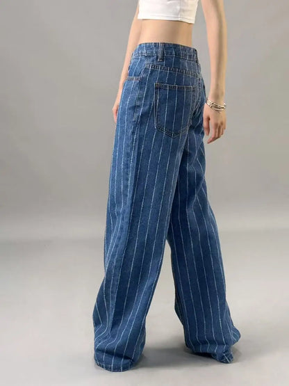 Worn-out jacquard jeans for women  Spring Summer 2025 new style  High waisted  wide leg  loose fit  slimming effect