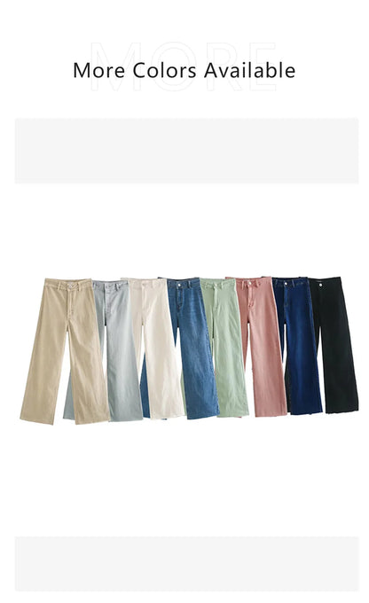 2023 New Women's Wear High Quality Fashion High Waist Straight Slender Wide Leg Jeans