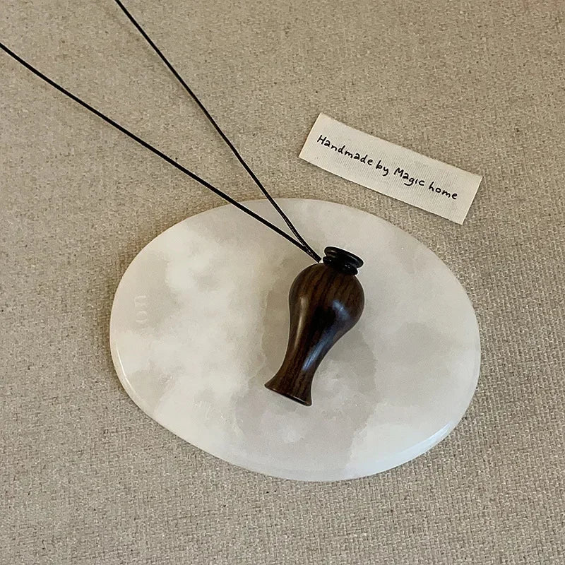 Wooden Pendant Necklace Female Fashion Sweater Chain