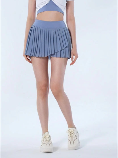 Skirts for women Naked Feel Anti-Bacterial Yoga Skirt Running Tennis Golf Workout Skirt with Built-in Shorts & Ruffle Hem