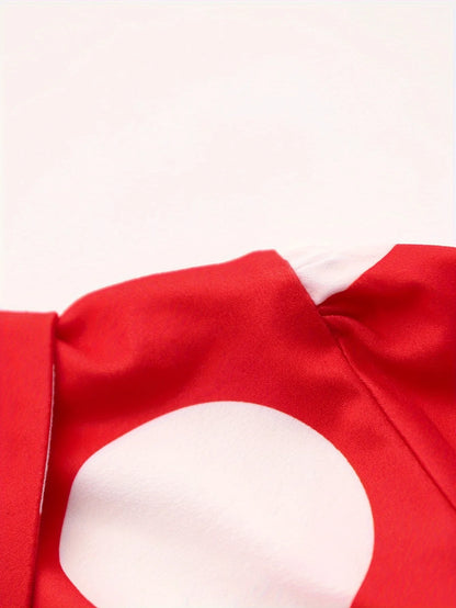 Casual Dresses Elegant Women Long Dress Sleeve Female Robe Bow Knot Polka Dots Girl's Vestidos Lady's Maxi Dresses