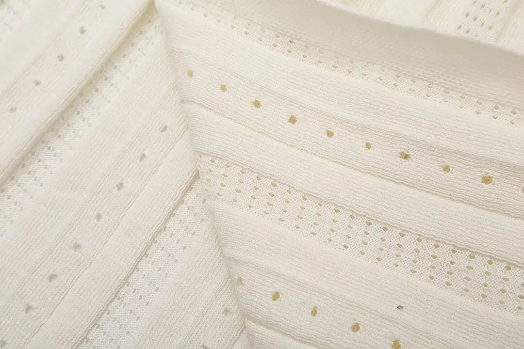 Elegant Knit Dress For Women White Slim O-neck Single Breasted Short Sleeve Long Dresses Female 2025 Spring Fashion Lady Robe