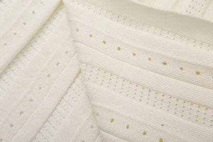 Elegant Knit Dress For Women White Slim O-neck Single Breasted Short Sleeve Long Dresses Female 2025 Spring Fashion Lady Robe