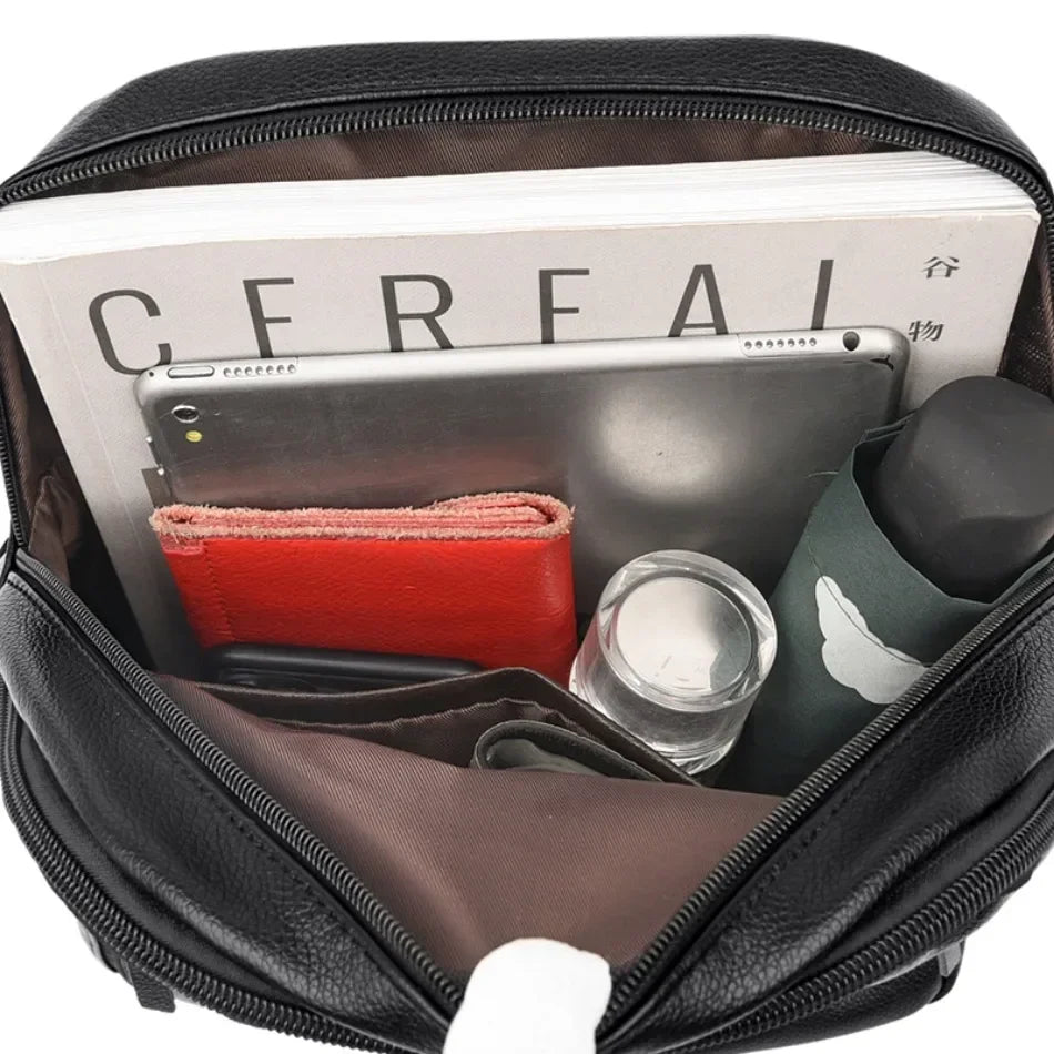 Women Large Capacity Backpack High Quality Leather Vintage Bags for Women School Bags Travel Rucksack Ladies Bookbag Knapsack