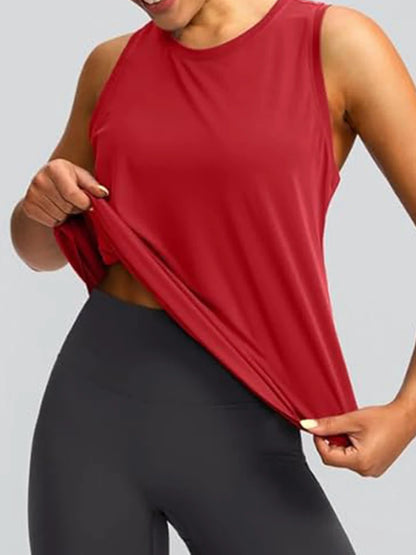 Women s Workout Tops Racerback Athletic Tank Tops Sleeveless Loose Fit Yoga Running Gym Shirts For Women