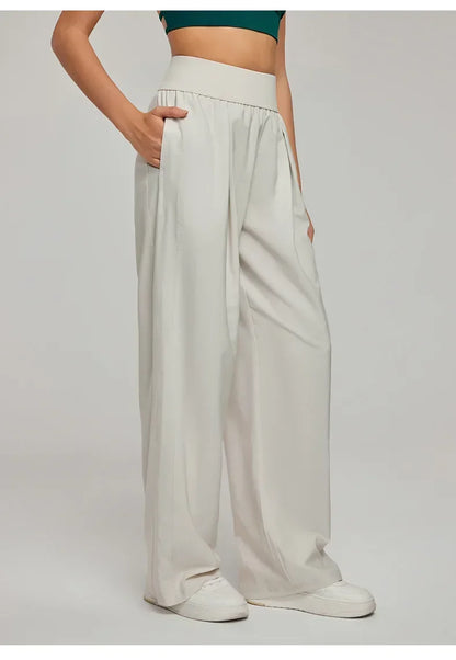 New Yoga Pants Women Loose Wide Leg High Waist Fitness Quick Dry Running Sweatpants