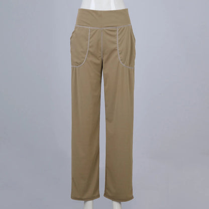 Wide Leg Pants For Women Yoga Pants High Waist Sweatpants With Pockets Stretch Pants Comfy Workout Sports Sweatpants