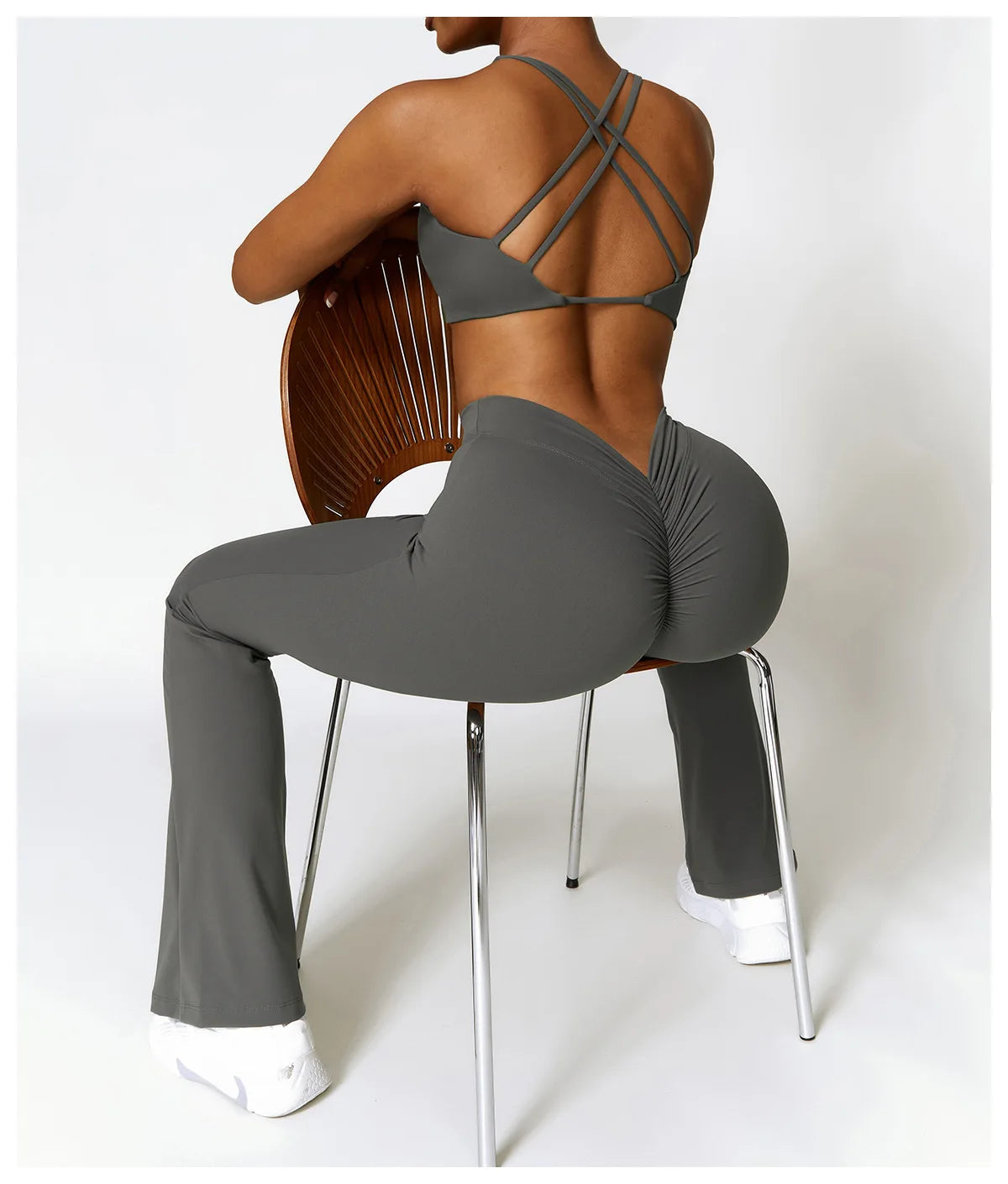 Yoga Leggings Flared Pants Women High Waist Slim Female Workout Long pant Gym Push Up Fitness Running Quick Dry SportWear