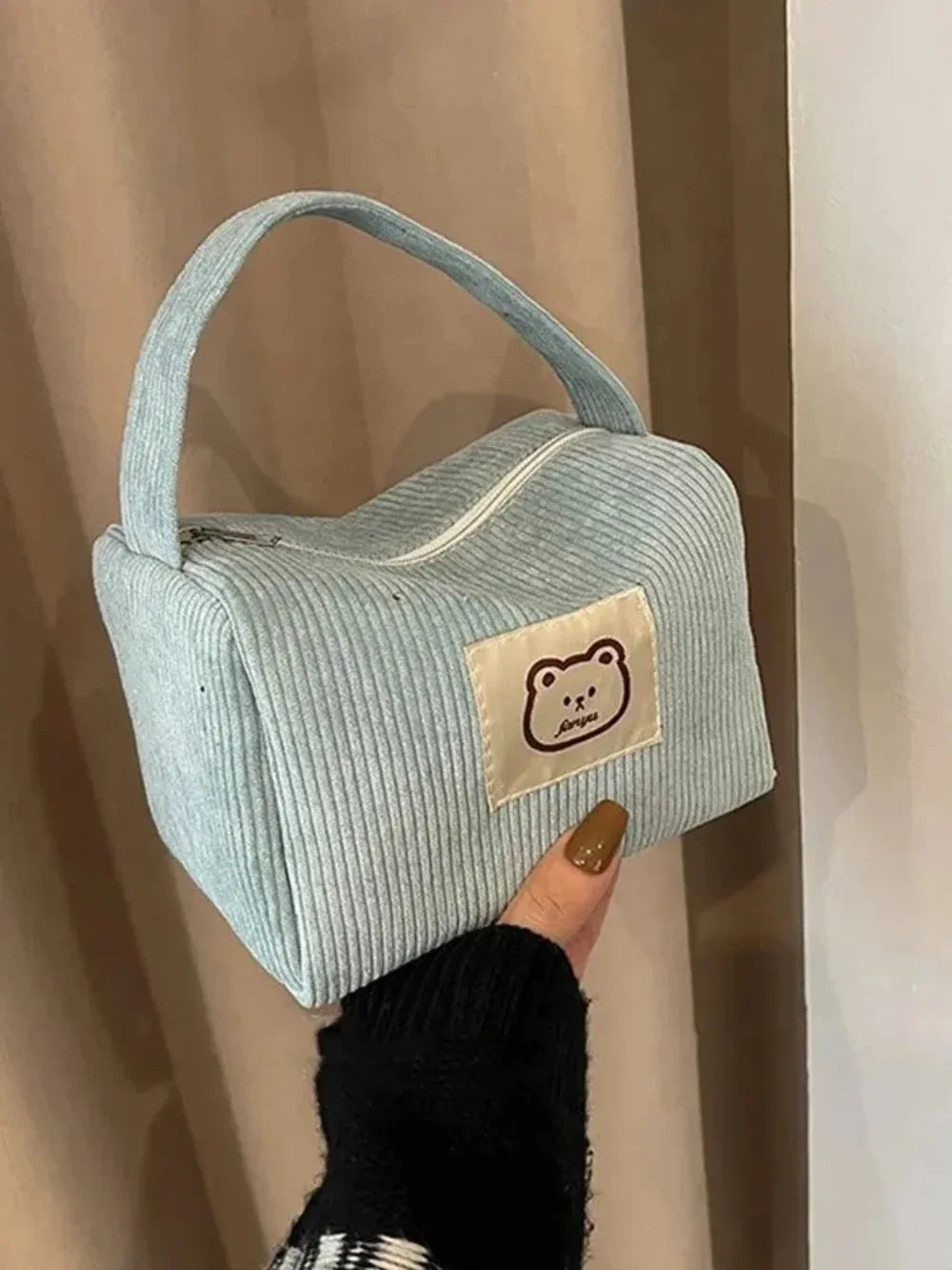 Cosmetic Bags for Women Plush Cute Handbag Summer Fashion Soft Comfortable Large Capacity Trendy Handbag for Women With Handle