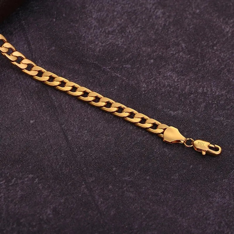 Classic High Quality Smooth Lock Chain Necklace for Women Collar Gold Color Chunky Thick Link Grunge Jewelry Steampunk Men Gift