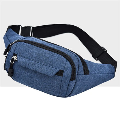 Men's and Women's Universal Models Waist Bag Fashion Crossbody Bags Sports Cell Phone Bags Solid Color Large Capacity Chest Bag