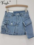 Sexy high waist Denim short skirt women summer fashion jean hot skirt y2k streetwear jeans club party casual denim short skirts