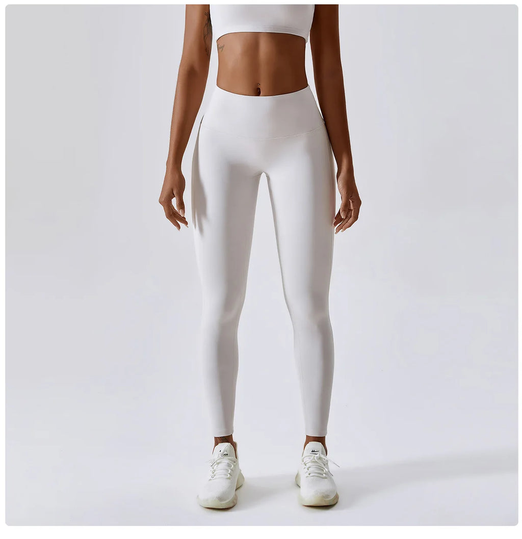 Women's Yoga Pants Nude Feeling Running Speed Dry Buttock Lifting Fitness Pants High Waist Tight Gym Push-Up Sweat Pants