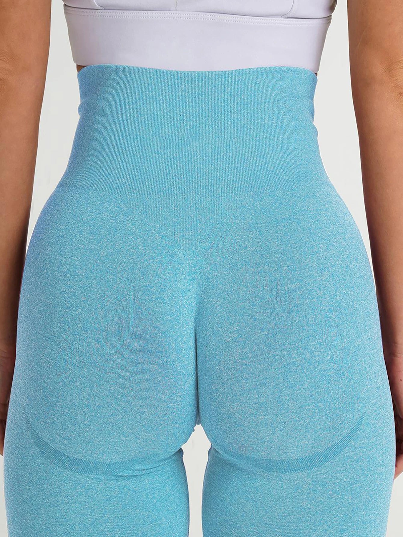 Women's Solid High Waisted Yoga Pants Butt Lifting Tummy Control Stretchy 4-Way Stretch Workout Leggings Comfortable Gym Fitness