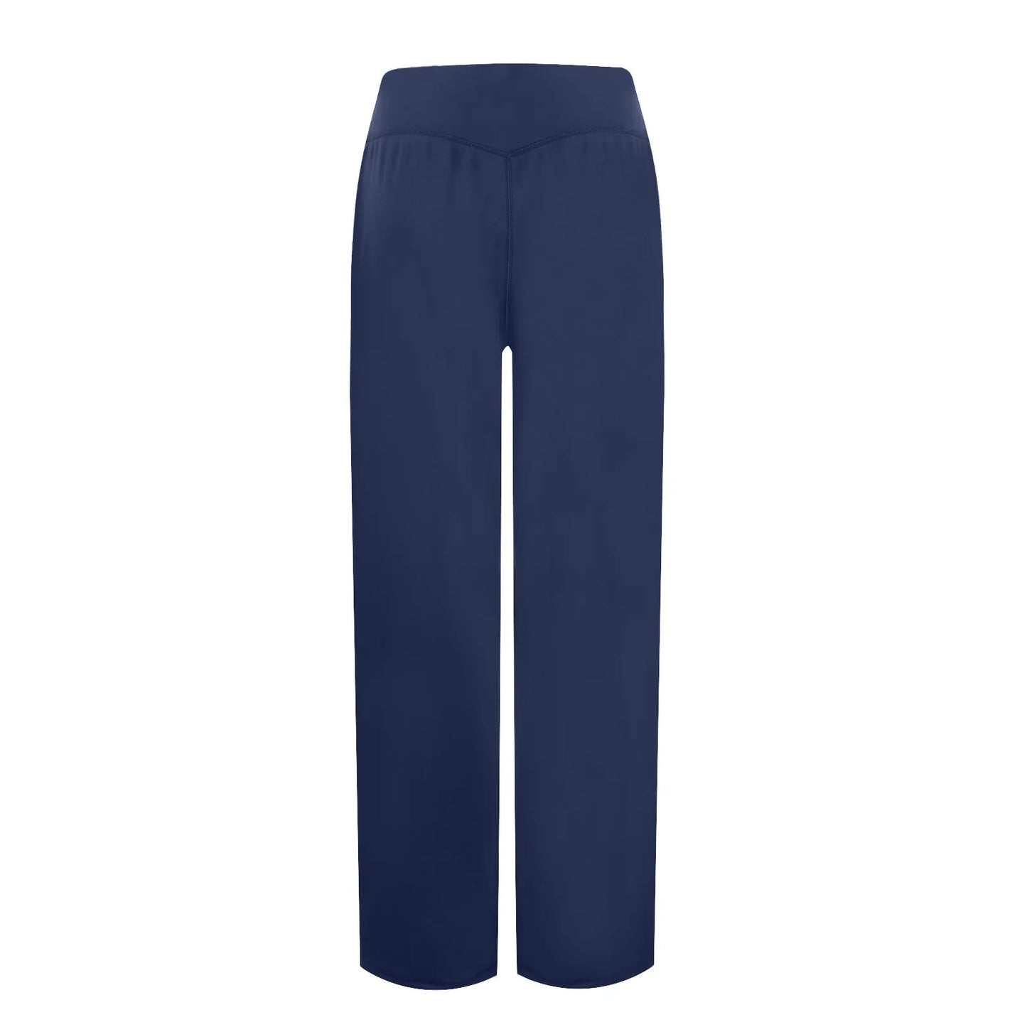 Wide Leg Yoga Pants For Women Solid Color High Waist Sweatpants With Pockets Stretch Comfy Workout Sports Trousers