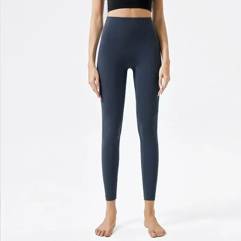 Yoga Pants No Embarrassment Line Sports Fitness Pants Tight Peach Lift Hip High Waist Nude Yoga Leggings