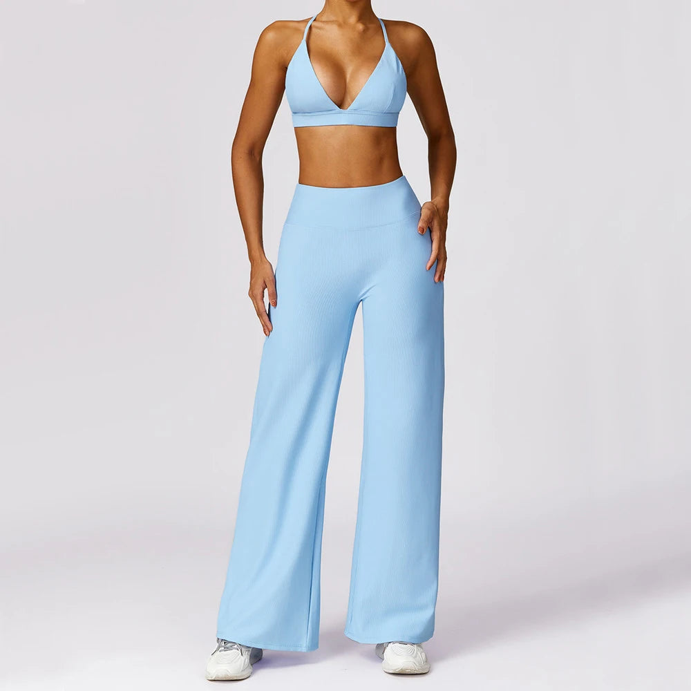 Long Yoga Pants Women Belly Sports Trousers High Waisted Fitness Straight Pants Workout Leggings Autumn Stretchy Trouser XP86