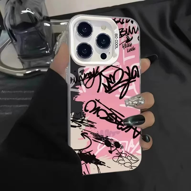 Personalized English Writing Lip Phone Case For IPhone 16 Cases For IPhone 15 14 13 12 11 Pro Max Cover Case Funda Bumber Coque