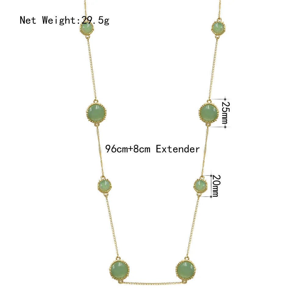 Chain Necklace for Women Gold Color Chain Necklace Pendant on neck Bohemian Sweater Necklace Women Jewelry Wholesale