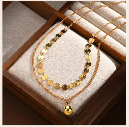 Layered Necklaces for Women Trendy, Bohe Ball Pendant,Chain Choker Necklaces, Non Tarnish Jewelry Gifts