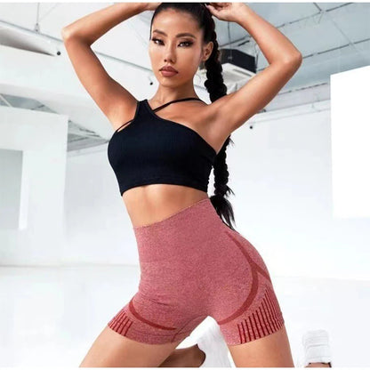 Women Yoga Shorts High Waisted and Hip Lifting Yoga Pants Outdoor Running Fitness Shorts Breathable Quick-dry Sportswear Pants