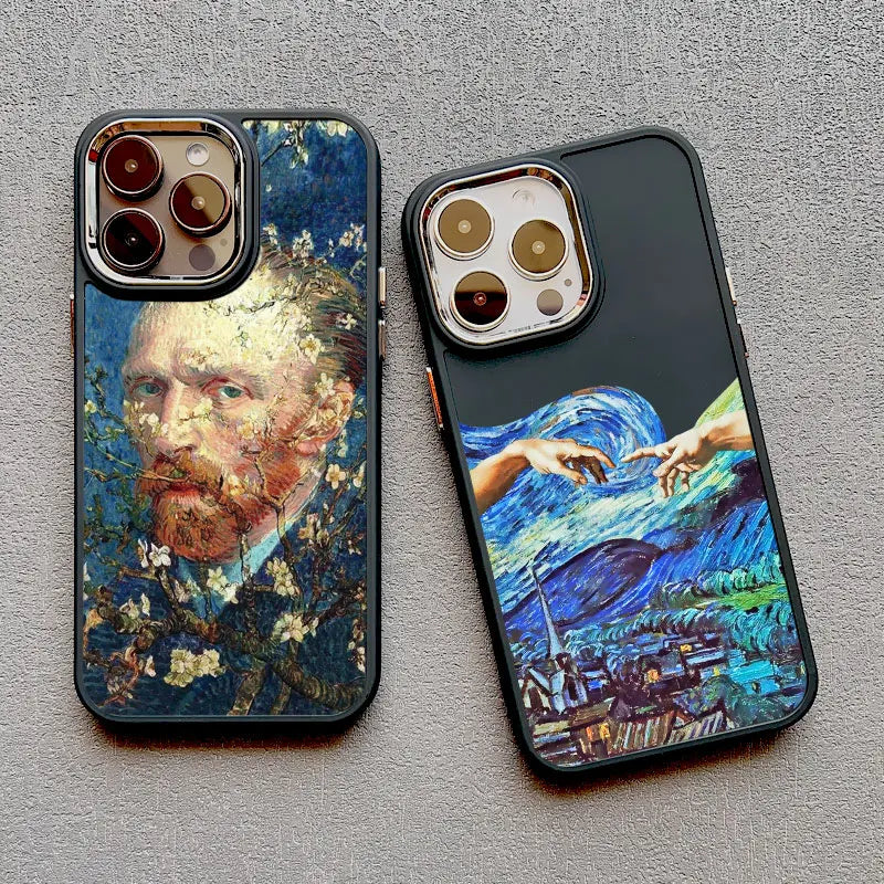 Art Painting Silicone Phone Cases For iPhone 11 12 13 14 15 Pro Max 15 14 Plus X XS XR 7 8 Plus SE 2020 Shockproof Case Cover
