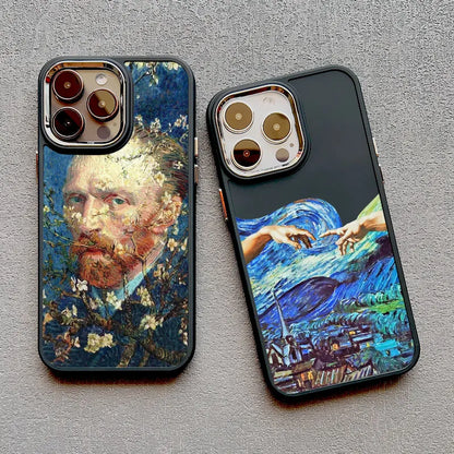 Art Painting Silicone Phone Cases For iPhone 11 12 13 14 15 Pro Max 15 14 Plus X XS XR 7 8 Plus SE 2020 Shockproof Case Cover
