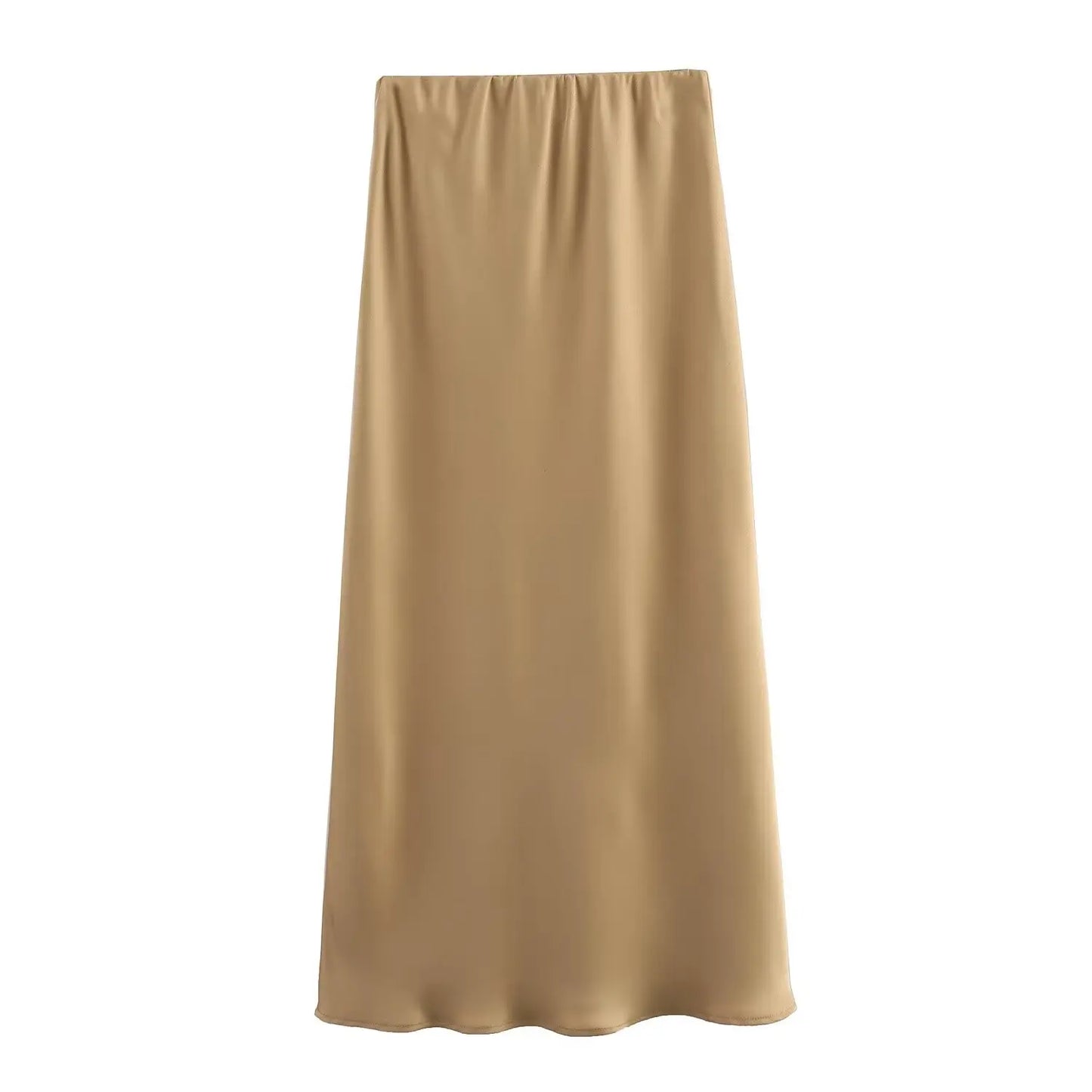 Satin Skirt Woman High Waist Elegant Long Skirts For Women Fashion Summer Midi Skirt Office Women's Skirts
