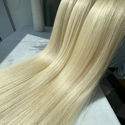 #613 Blonde Body Wave/Straight Hair Bundles Double Drawn Raw Vietnamese Hair Bundles Weave Honey Blonde 100% Human Hair Full
