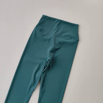 Yoga Pants Without Embarrassment and Nudity Women's High Waisted and Belly Closed Runningtight Fitting Traceless Fitness Legging