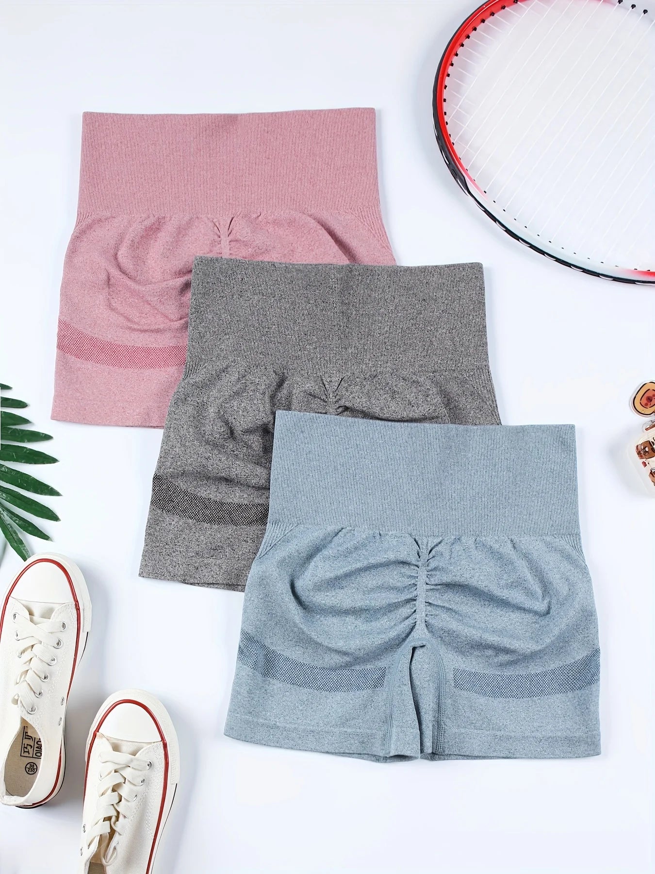 Women Yoga Shorts Legging High Waist Workout Shorts Fitness  Lift Butt Fitness Ladies Gym Running Short Pants Sportswear