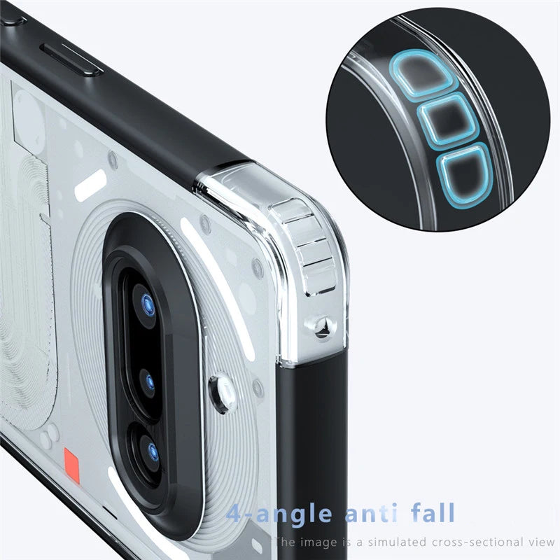 For Nothing Phone 3a Case Nothing Phone 3a Pro Cover Soft TPU Frame PC Bumper Protective Phone Cases On Nothing Phone (3a) Funda