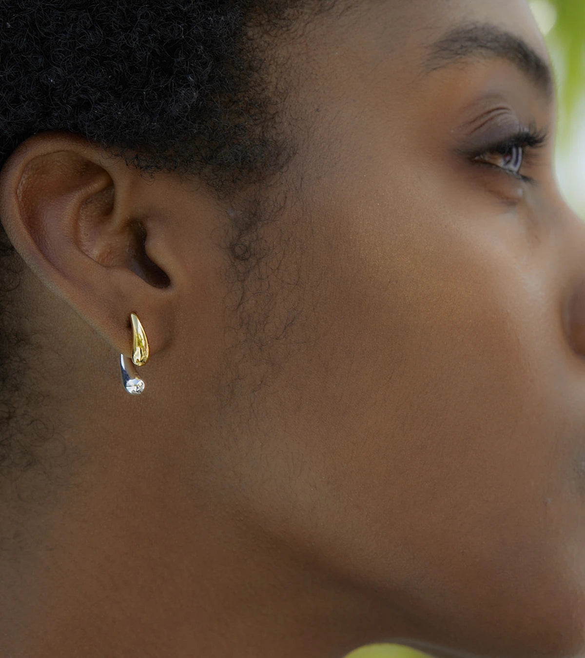 925 Silver Two Tone Plated High Polished Small Stud Earrings For Women Minimalist Trendy Statement Earring Personalized Gift