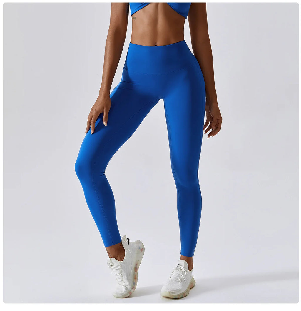 Women's Yoga Pants Nude Feeling Running Speed Dry Buttock Lifting Fitness Pants High Waist Tight Gym Push-Up Sweat Pants